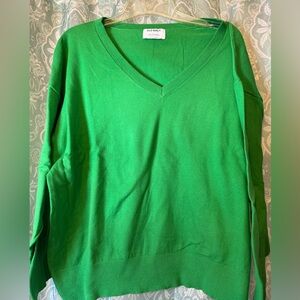 Old Navy Bright Green V-Neck Sweater